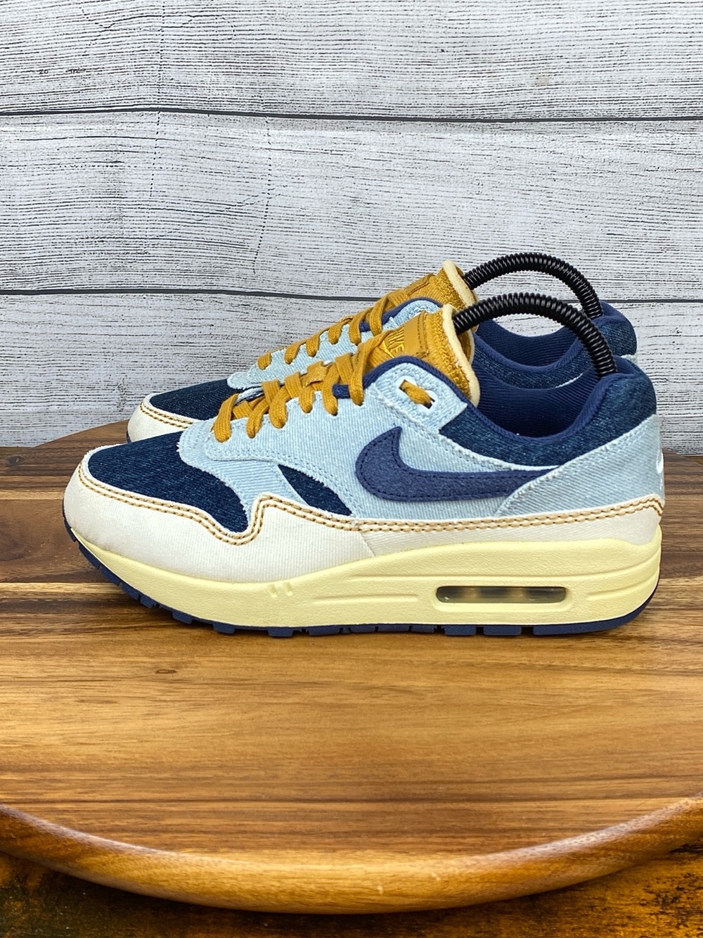 Nike Air Max 1 '87 Denim Aura Ivory Women’s Shoes FQ8900-440 Sneaker Size 7.5